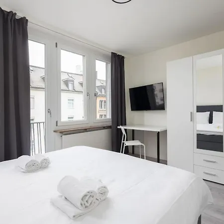 Urban Oasis With Queen Bed And View Be-24 公寓 苏黎世